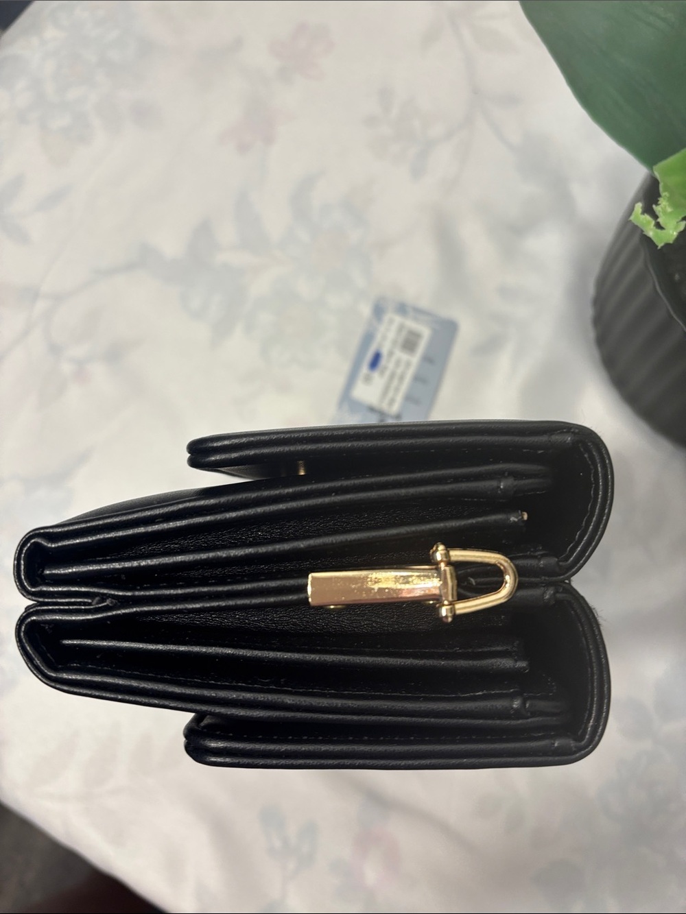 ALCAZO Black Leather-Look Crossbody Clutch Bag New With Tags - Picture 6 of 9